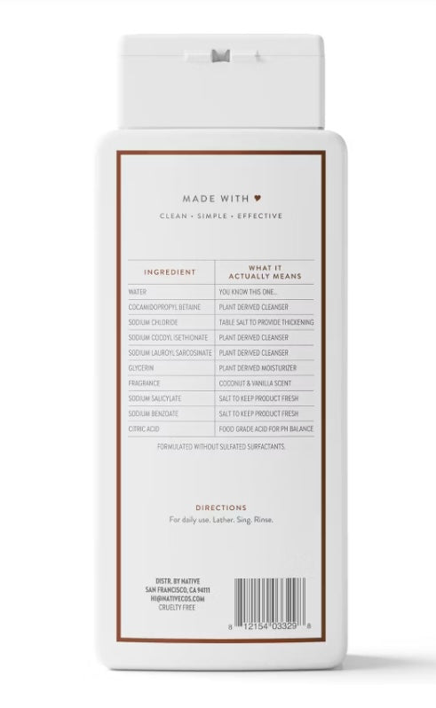 NATIVE BODY WASH For WOMEN
