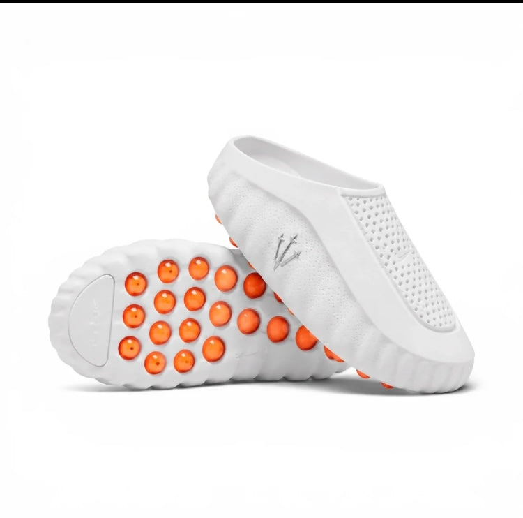 White Nike Mind 001 Slides