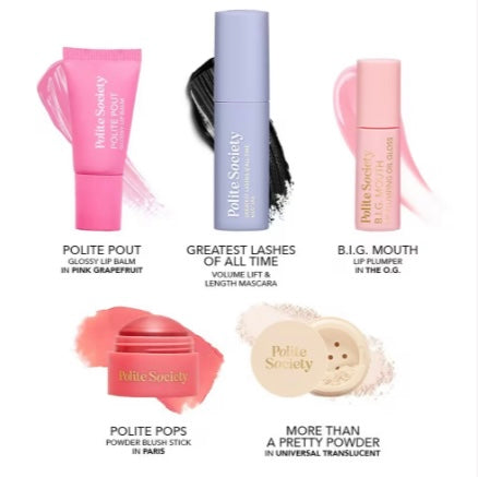 6 pack polite society makeup kit