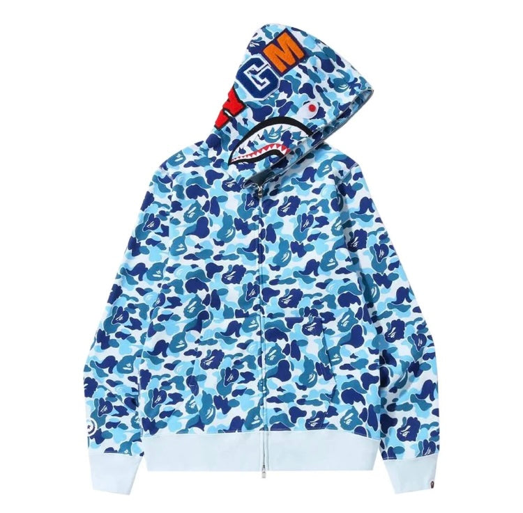 Blue BAPE Camo Hoodie For MEN