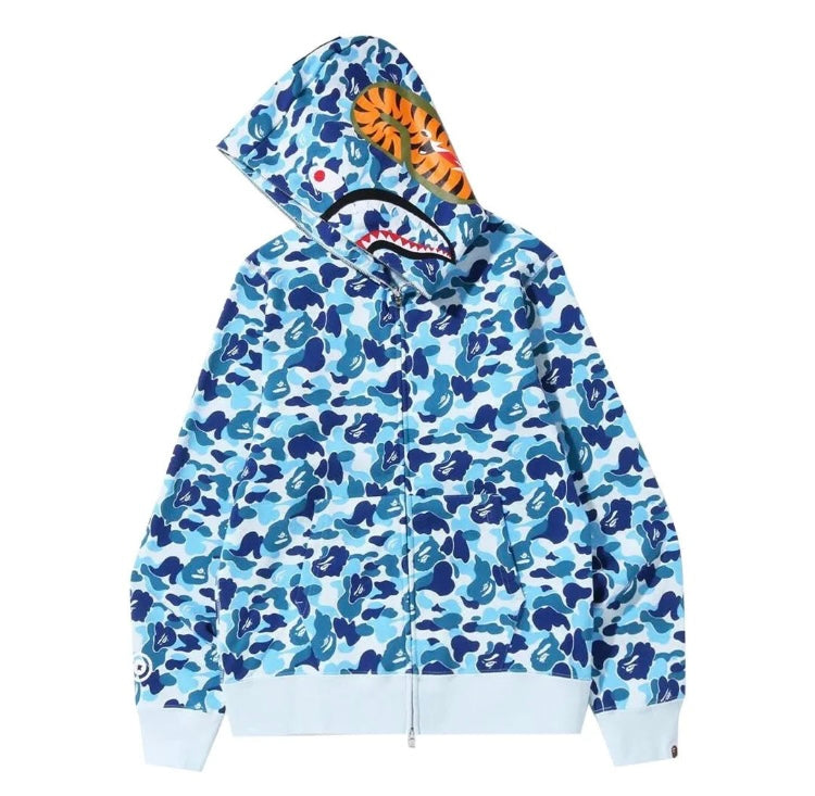 Blue BAPE Camo Hoodie For MEN