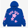 Blue and Pink Sp5der Beluga Hoodie
